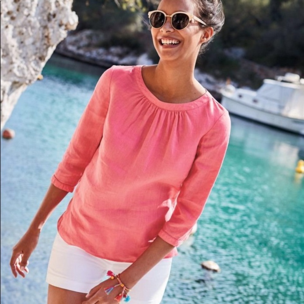 Boden - pink linen shirt